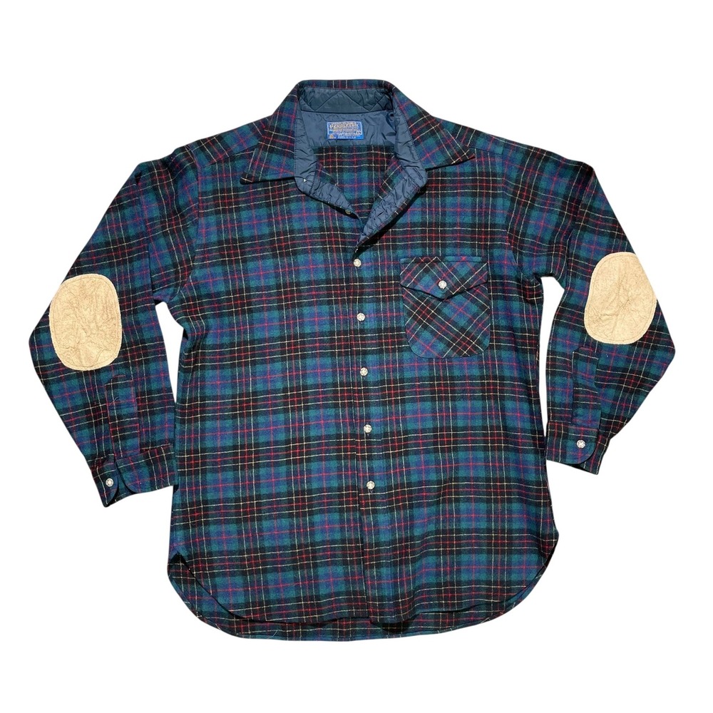 Pendleton Blue and Green Plaid Casual Button Down Shirt